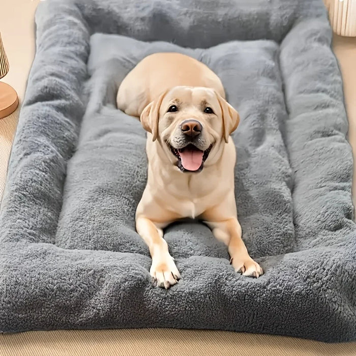 Adorable Rectangle Oversized Plush Dog Cat Bed Ultra Soft Polyester Pet Crate Pad Mat Sofa for All Size Cats Dogs