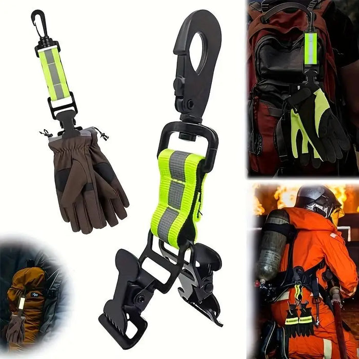 Clips para guantes de bombero, correa para guantes, soporte para guantes para colgar, bolsas de herramientas, sujetador de guantes, abrazadera de guantes, accesorios de equipo