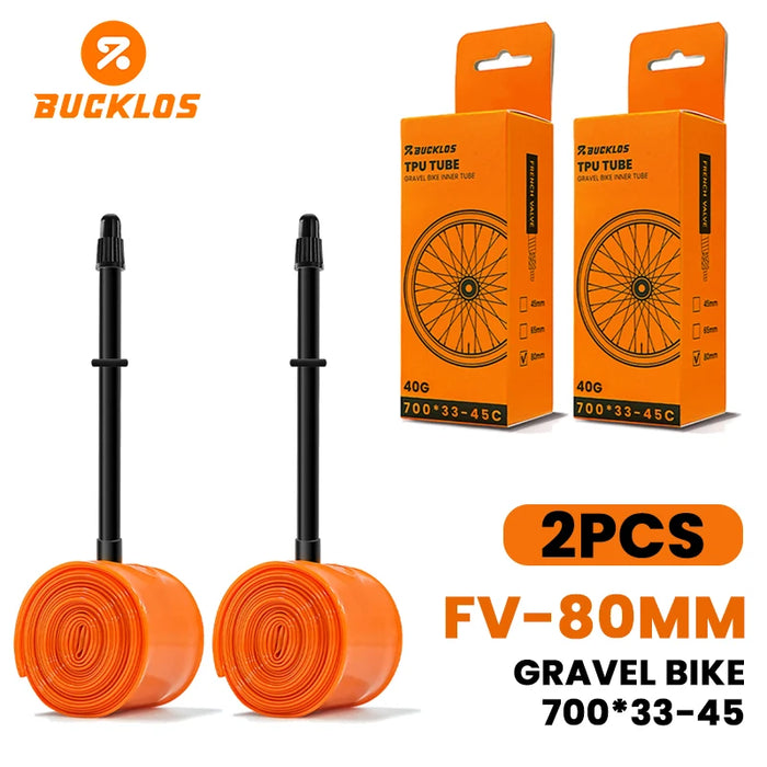BUCKLOS Bike Inner Tube TPU 700C Bicycle Inner Tire Ultralight Wear-resistant Road Gravel Cycling Tire Tubes Bicycle Tire Parts