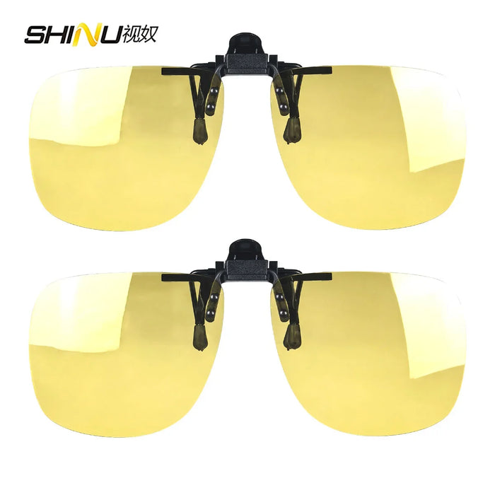 Polarized Clip-On Glasses Yellow Lenses For Night Vision Red Lenses Better Sleep Orange Gaming Glasses Blue Light Blocking
