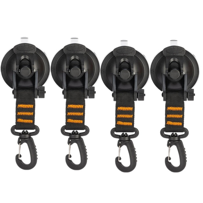 Heavy Duty Suction Cups Anchor with Hooks Outdoor Travel Camping Carabiner Organizer for Home Outdoor Camping Car Side Awning