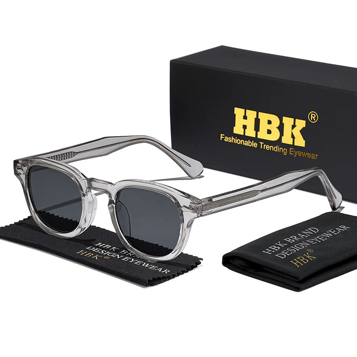 HBK Fashion Men's Sunglasses Gradient Lens Design Sun Glasses Simple Round Women Daily Wear Outdoor Shopping Travel Party