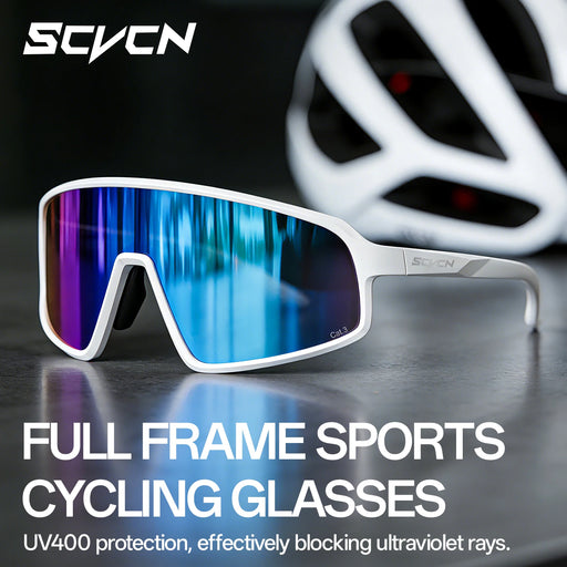 Gafas de sol deportivas para ciclismo SCVCN, protección UV400, resistentes al viento, para ciclismo de montaña, ruta, correr, senderismo, gafas deportivas para hombre y mujer