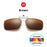 VIVIBEE Mens Metal Clip on Sunglasses Polarized Eyeglasses UV400 Women Square Night Vision Driving Sun Glasses