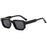 Lunettes de soleil pour hommes avec rivets carrés à la mode, style punk vintage, dégradées, pour femmes, verres verts tendance, protection UV400