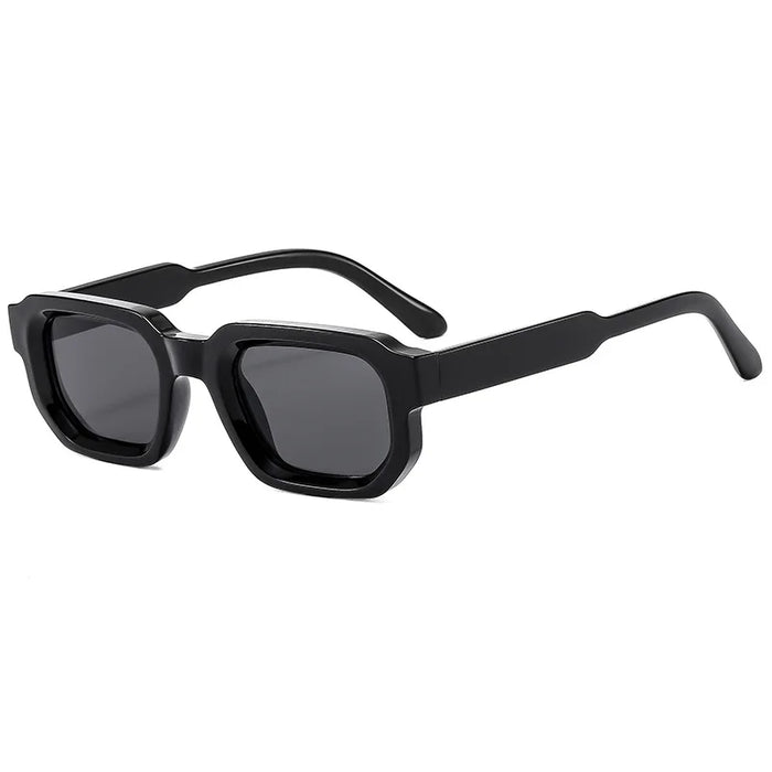 Lunettes de soleil pour hommes avec rivets carrés à la mode, style punk vintage, dégradées, pour femmes, verres verts tendance, protection UV400