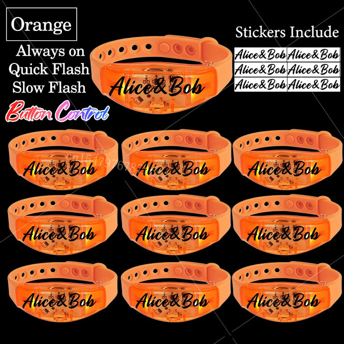 20-200 piezas Pulseras LED personalizables para bodas Pulsera de control de música y sonido Pulsera luminosa ajustable para bodas, cumpleaños, conciertos