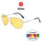 Gafas de visión nocturna VIVIBEE Pilot para conducir, lentes amarillas polarizadas UV400, gafas de aviador para hombre, lentes de sol de visión nocturna