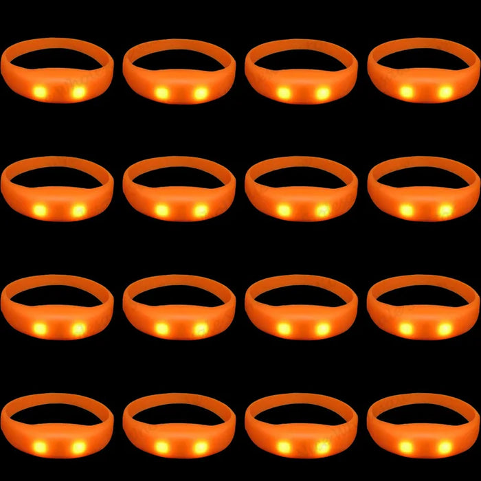 20-100 Pulseras LED activadas por música y sonido, pulseras luminosas intermitentes, brazaletes que brillan en la oscuridad para fiestas y bodas