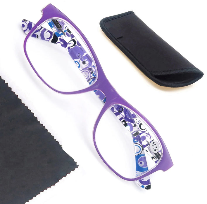 Gafas de lectura de ojo de gato para mujer, montura redonda de colores clásica, bisagra de resorte, gafas de lectura para mujer de alta calidad con dioptrías