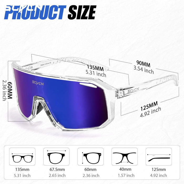 SCVCN Photochromic Cycling Sunglasses Road Driving Bike Glasses Outdoor Sports Mountain Hiking Men Women Bicycle UV400 Goggles