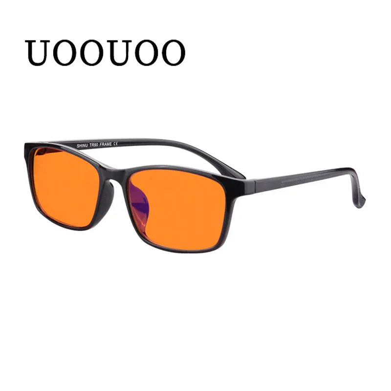Lunettes d'ordinateur pour hommes SHINU avec verres anti-lumière bleue, monture TR90, verres bloquant la lumière bleue orange, protection anti-lumière bleue 2024
