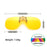 VIVIBEE Flip Up Clip On Night Vision Glasses Polarized Men Driving Yellow Sunglasses Women UV400 Fishing Universal Clips