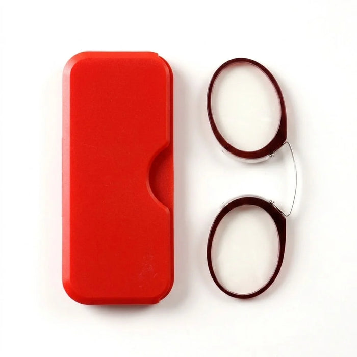 Portable Nose Clip Reading Glasses Men Women Mini Legless Presbyopic Eyeglasses Stick On Phone Case Wallet Pocket Reader Glasses
