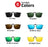 VIVIBEE Lunettes de soleil polarisées à clipser relevables et sans monture pour la conduite de nuit anti-éblouissement, avec verres de mode effet miroir vert