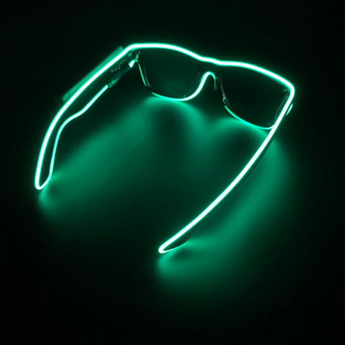 Nouvelles lunettes lumineuses LED sans fil pour festival, rave, soirée, lunettes de soleil mosaïque lumineuses néon, lunettes de club disco