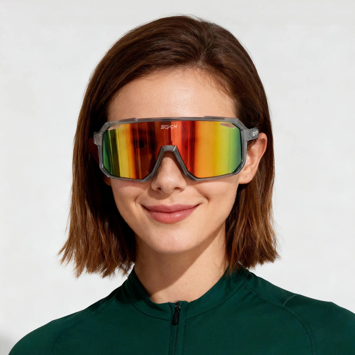 SCVCN Men Women Outdoor Bike Cycling Glasses UV400 Sport Sunglasses Mountain Bicycle Riding Eyewear Driving Fishing Running