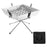 Goture 1pc Portable Stainless Steel Foldable BBQ Grill, 1-2 People Charcoal Stove for Camping Picnic & Outdoor