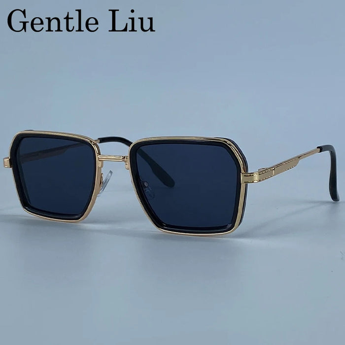 Steampunk Polygon Polarized Sunglasses Men 2026 Luxury Brand Change Color Sun Glasses For Male Driving Eyewear Metal Frame Shade