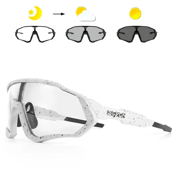 SCVCN-New Style Sunglasses Bicycle Eyewear Mountain Bike Cycl Goggles UV400 MTB Road for Men Photochromic Sport Cycling Glasses