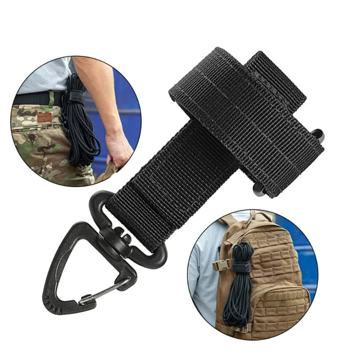 Gancho Multiusos Táctico de Nailon para Exteriores, Clip de Seguridad para Guantes, Cuerda de Escalada, Hebilla Colgante para Acampada al Aire Libre