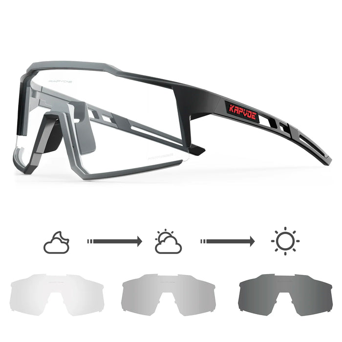 Kapvoe Photochromic Sunglasses Men Cycling Glasses UV400 MTB Clear Mountain Bike Transition Bicycle for Women Sports Eyewear