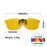 VIVIBEE Flip Up Clip On Night Vision Glasses Polarized Men Driving Yellow Sunglasses Women UV400 Fishing Universal Clips