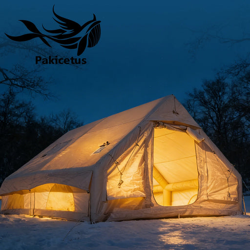 Tienda de campaña inflable PAKICETUS para 4-8 personas, portátil, resistente al agua, con ventanas, tienda de campaña para cuatro estaciones