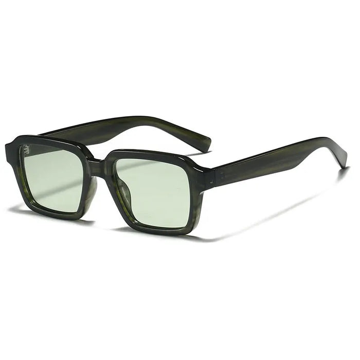 Ins Gafas de Sol Cuadradas de Moda Populares Mujer Retro VERDE Tonos UV400 Hombre Gafas de Sol de Tendencia
