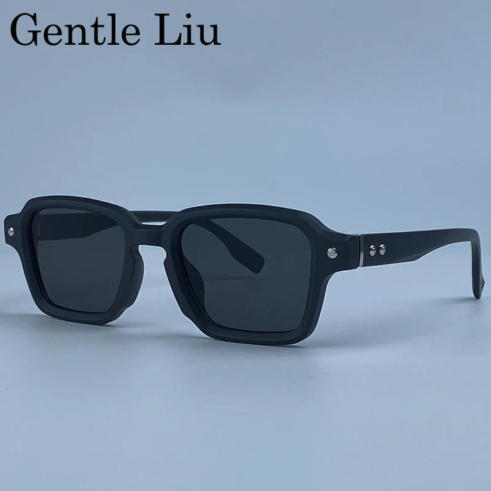 Photochromic Square Punk Sunglasses Men 2026 Luxury Brand Designer Rivet Sun Glasses Vintage Shades Male Driving Fashion Eyewear