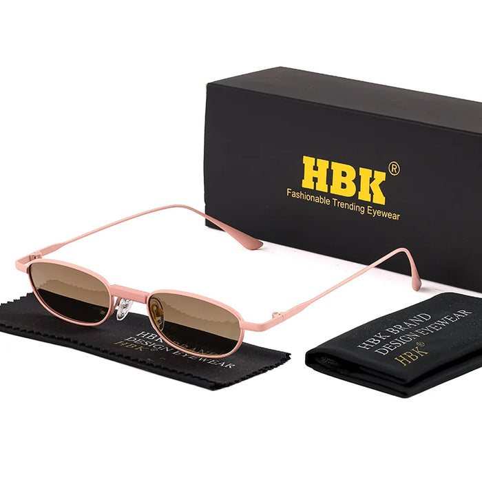 HBK New Retro Polarized Sunglasses Men Small Frame Tac Lenses Punk Sun Glasses Women Fishing Outdoor Party Eyeglasses