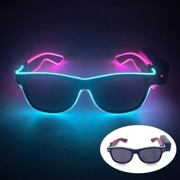 New Cool Wireless Glowing LED Light Up Glasses Luminous Neon Sunglasses For Wedding Rave Festival Party Disco Nightclub Gift