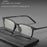 Gafas de lectura progresivas de titanio puro para hombres, antiluz azul, para presbicia, con almohadillas nasales ajustables, dioptrías de +1.0 a +4.0