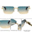 Gafas de sol fotocromáticas sin montura vintage para hombre 2026, de diseñador de lujo, cuadradas, sin montura, con cabeza de leopardo, gafas de sol para conducir, con sombra.