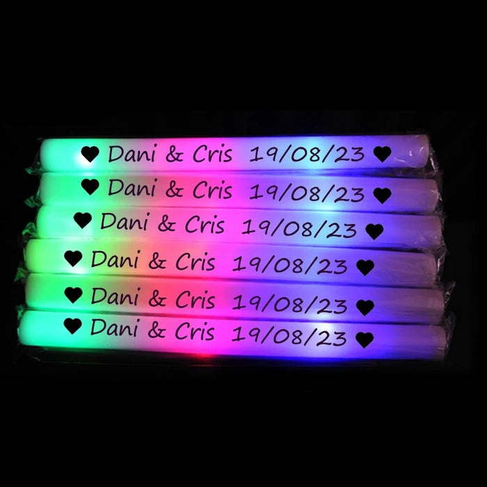 12/15/30/60 Unidades de Barras Luminosas a Granel, RGB LED Coloridas, de Espuma, Tubo de Animación, Luz Oscura para Suministros de Fiesta de Navidad, Cumpleaños o Boda
