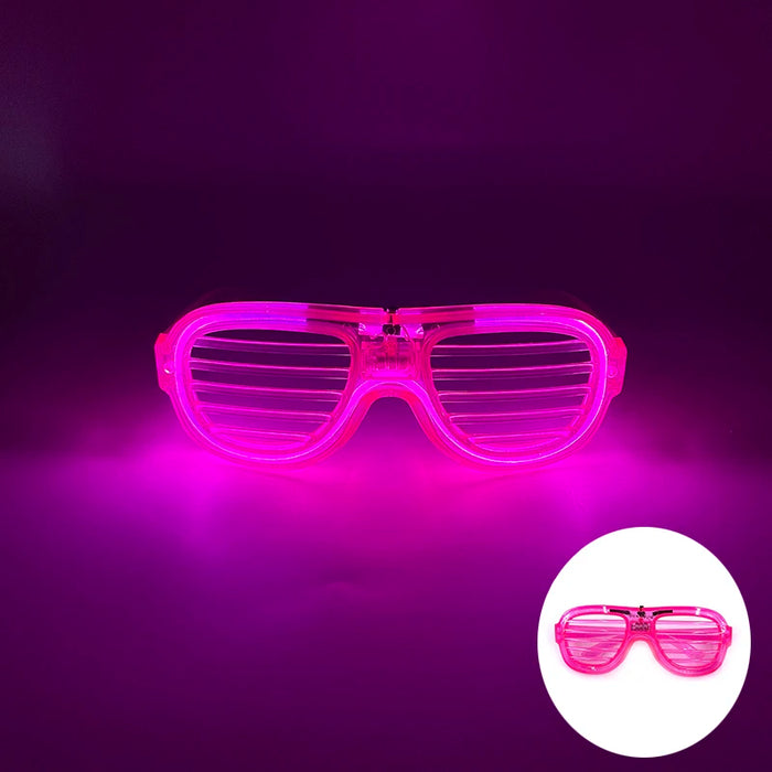 Nouvelles lunettes lumineuses LED sans fil pour festival, rave, soirée, lunettes de soleil mosaïque lumineuses néon, lunettes de club disco