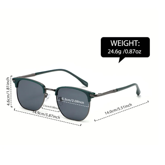 Lunettes de soleil carrées vintage en métal pour hommes et femmes, lunettes de protection UV400 tendance rétro unisexe