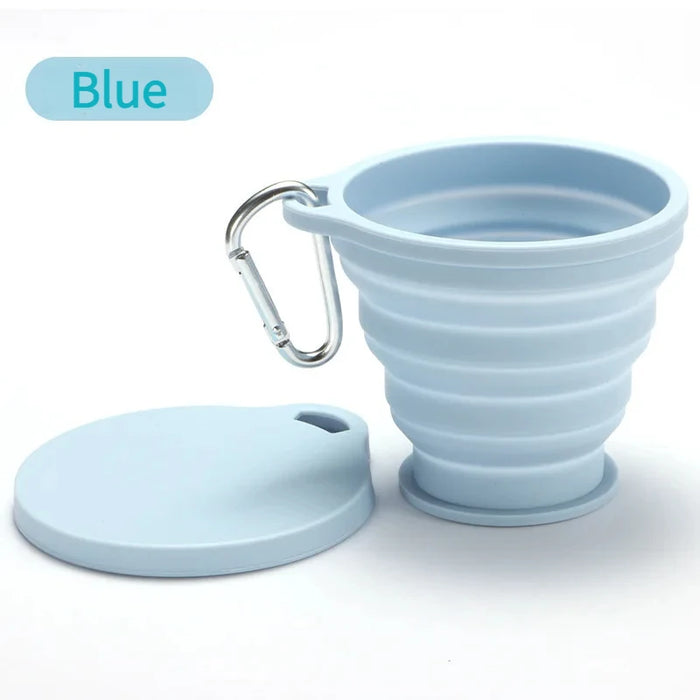 Vaso Plegable de Silicona para Exteriores con Agujero para Colgar, Vaso de Agua Portátil Creativo para Viajes, Lavado, Moda, Viajes, Silicona