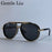Gafas de sol polarizadas ovaladas piloto estilo Steampunk de gran tamaño para hombre, marca de lujo 2026, con doble puente, gafas de sol para hombre, lentes clásicas