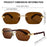 Gafas de sol pequeñas cuadradas sin montura para hombre 2026, de lujo, de diseñador, vintage, poligonales, rectangulares, con montura metálica dorada, estilo retro