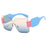 Vintage Rimless Square Sunglasses Women Men Wide Leg Big Frame Sun Glasses Shades UV400 Oculos Gafas De Sol Luxury Brand