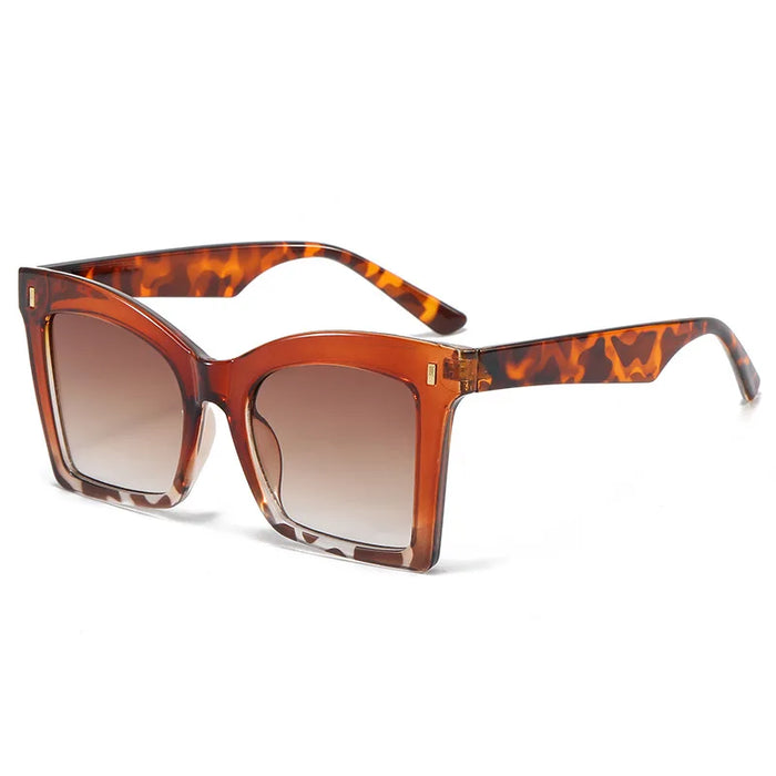 Ins Popular Square Sunglasses Women Men Vintage Rivets Punk Female GREEN Shades UV400 Fashion Male Sun Glasses