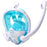 Full Face Snorkel Mask 180°Panoramic View Silicone Dry Top Snorkeling Diving Swimming Goggles With 2 Snorkels Anti-Fog Anti-Lea