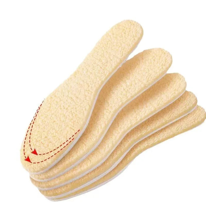 Semelles intérieures chaudes réglables en polaire et peau de mouton épaissie, semelles intérieures confortables en cachemire et coton pour bottes de neige