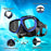 Optical Myopia Scuba Diving Mask Snorkel Set Tempered Glass,Dry Top Swimming Googles Nearsighted Lenses Short-Sighted