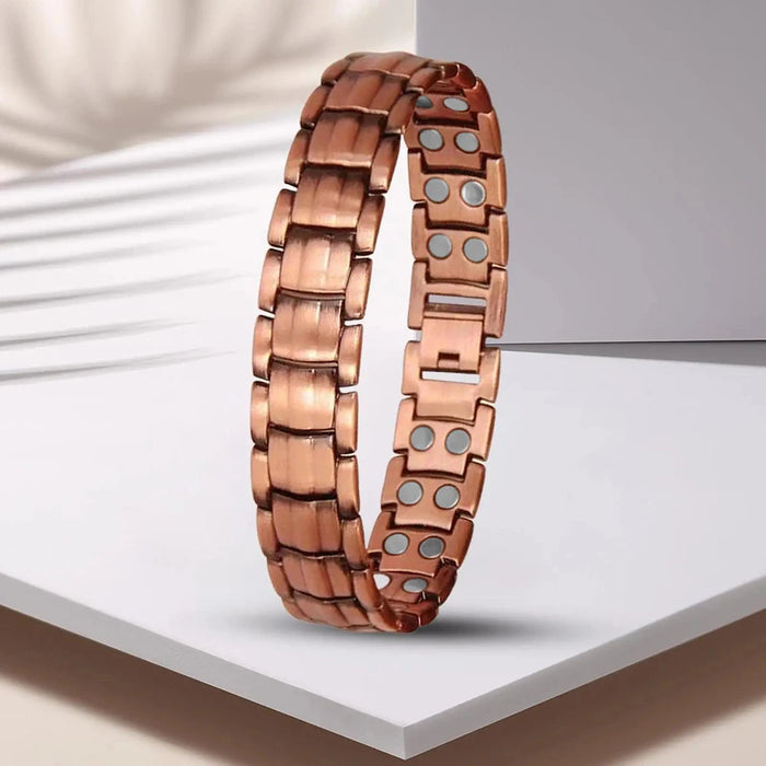 Men's Purple Copper Magnetic Therapy Bracelet for Exercise, Running, Joint Pain Relief, Jewelry