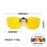VIVIBEE Flip Up Clip On Night Vision Glasses Polarized Men Driving Yellow Sunglasses Women UV400 Fishing Universal Clips