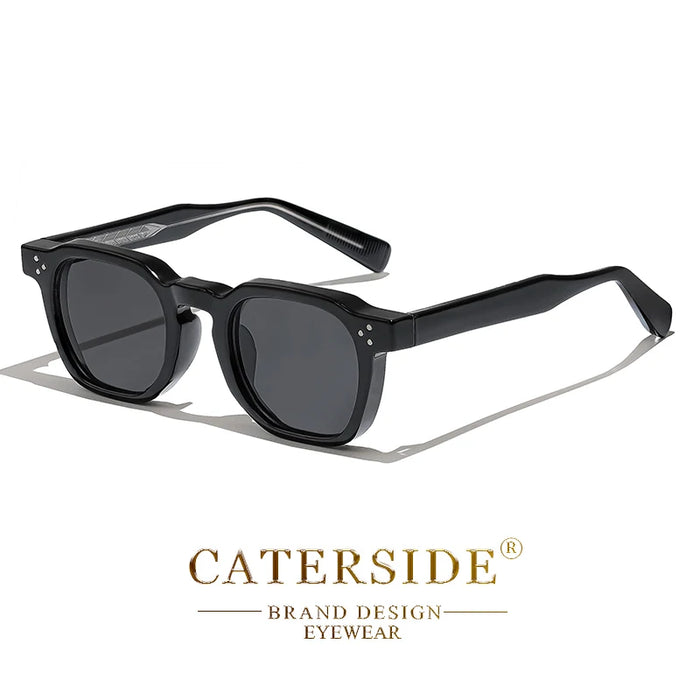 CATERSIDE Mode Hommes Lunettes de Soleil Petit Cadre Carré Design Personnalisé Lunettes de Soleil Femmes Voyage Fête Affaires Festival Cadeau