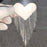 Retro Heart Beaded Tassels Shoulder Strap Epaulettes Stage Sew on Clothes Applique Punk Shoulder Patches Appliques Accessories