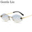 Gafas de sol hexagonales sin montura a la moda para mujer 2026, de marca de lujo, estilo Y2K Punk, sexy, para viajar, lentes de sol para mujer, gafas sin montura de rombos